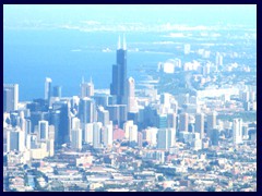 Chicago from the plane 07 - Downtown Chicago